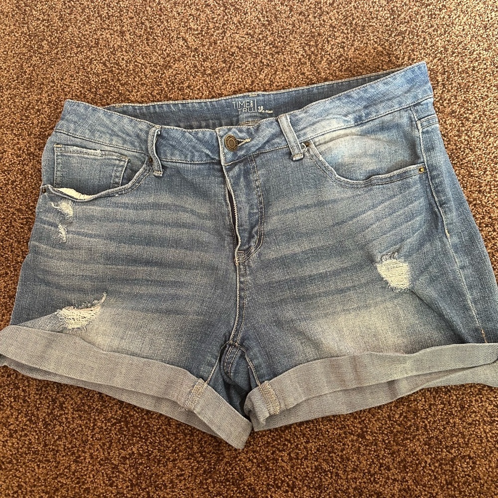 Time and Tru Light Blue Jean Shorts